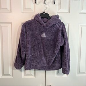 Adidas girls Sherpa hoodie size medium